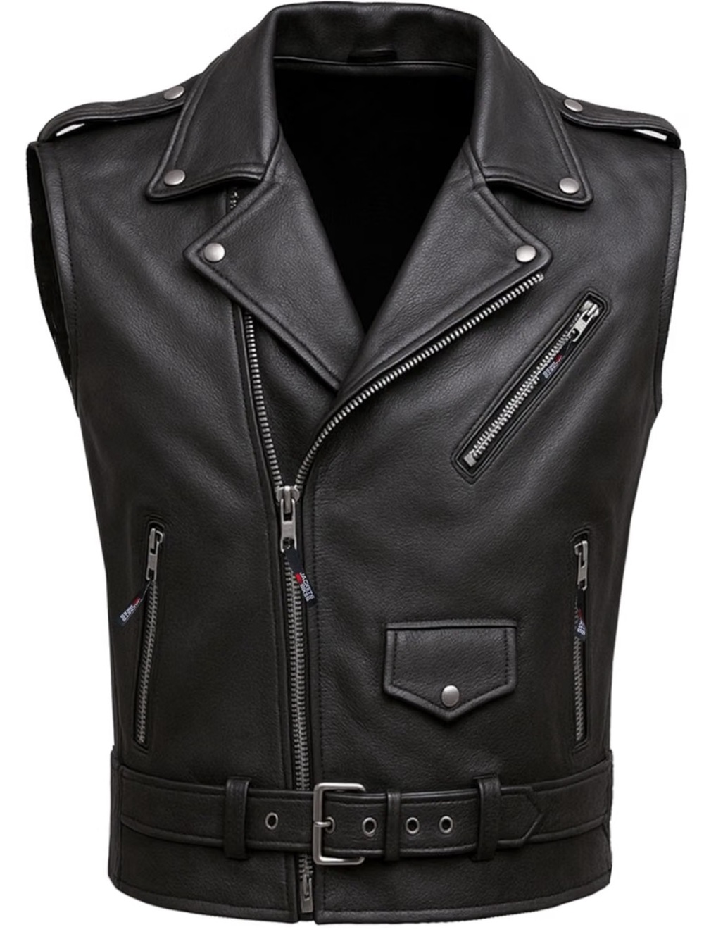 Jackets 4 Bikes Men's Classic Buffalo Leather Motorcycle Biker Cruiser Vest L